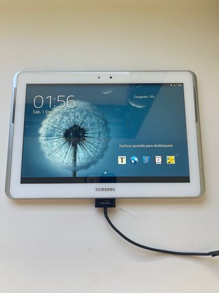 Tablet Samsung 10'' Plata y Blanca