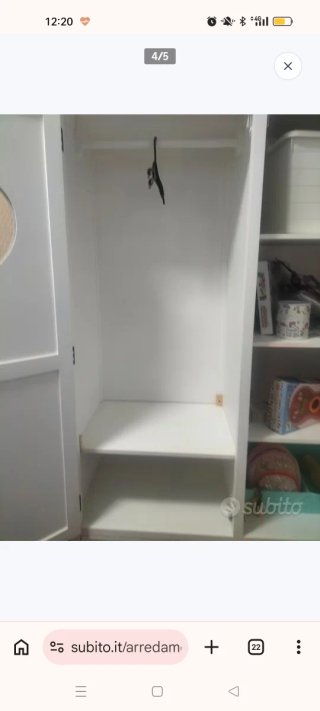 Armadio Maison du Monde bianco in legno