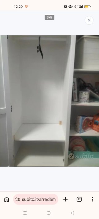 Armadio Maison du Monde bianco in legno