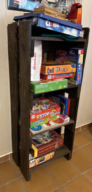 Mesa Palet + Mesitas + Estantería Madera