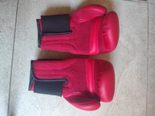 Saco Boxeo + Guantes Niño Rojo8