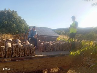 Tejas antiguas de barro