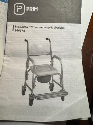 Silla Ducha/WC con Ruedas y Reposacabezas