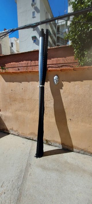 Toldo para terraza transparente y negro