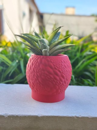 Vaso Decorativo Texturizado Vermelho