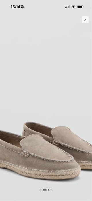 Zapatilla piel serraje beige