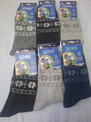 Calcetines lana invierno hombre 40-46.  6 pares