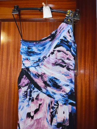 Vestido largo estampado floral