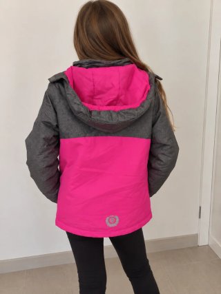 Cazadora Nieve Crivit Niña Gris y Rosa