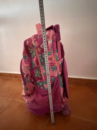 Bolso Totto con ruedas rosado niña