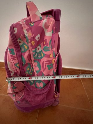 Bolso Totto con ruedas rosado niña