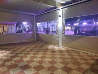 Pérgola Beige y Transparente