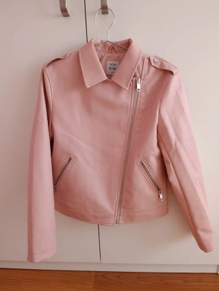 Chaqueta Biker Polipiel Rosa Niña Lefties
