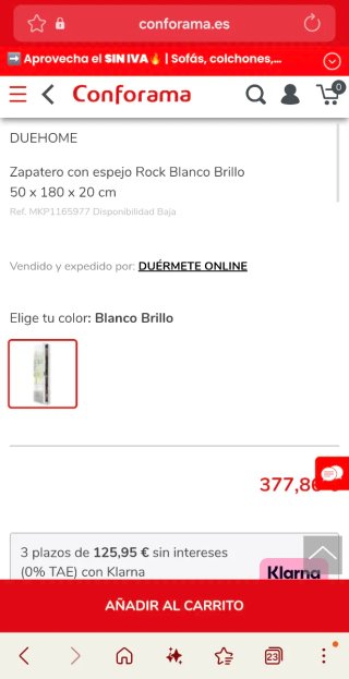 Zapatero Armario Blanco