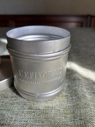 Barattolo vintage alluminio Cefixoral