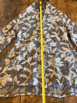 Cardigan Marilù Lana Vergine Grigio/Panna XL