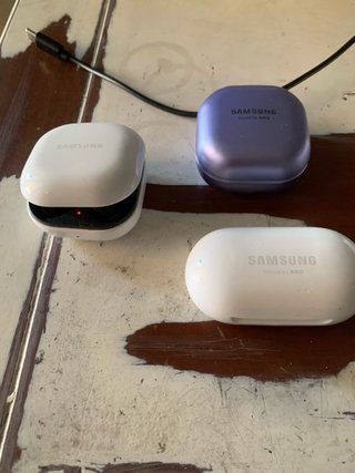 Lote Auriculares Samsung Morado y Blanco