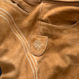 Lederhosen Auténtico Piel Ante Hombre Talla 54
