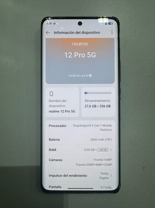 Realme 12 Pro+ 5G 256GB Azul