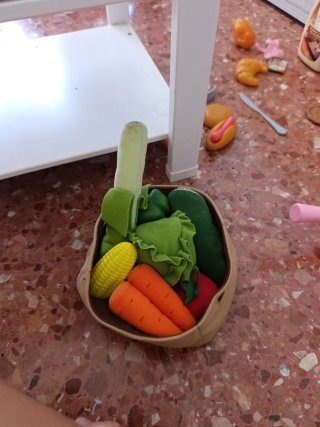 Cocina de juguete de madera y plástico