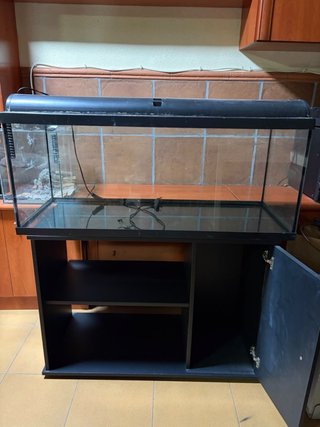 Acuario+mueble+filtro+calentador+LED+decoración