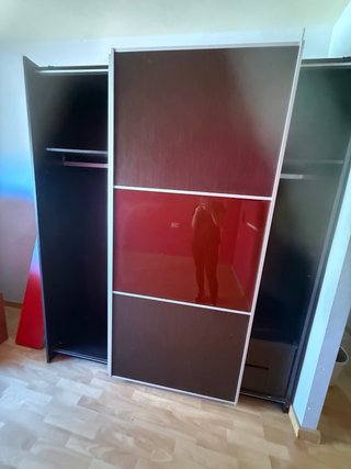 Regalo Armario puertas correderas madera y cristal