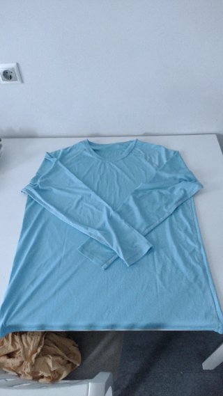 Camiseta 3XL azul cielo manga larga