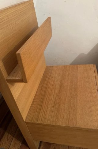 Mesillas de noche flotantes de madera
