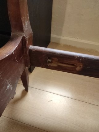 Cama antigua 105 cm madera