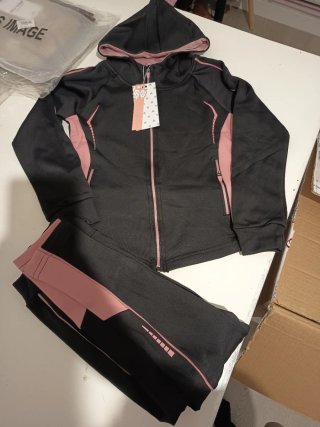 Chándal niña gris y rosa Talla 5