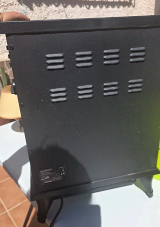 Chimenea eléctrica negra