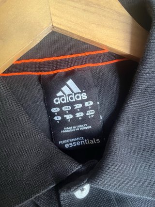 Polo Adidas Negro Talla S Vintage Y2K logo bordado