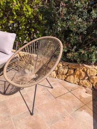 Silla Acapulco Exterior Marrón y Negra