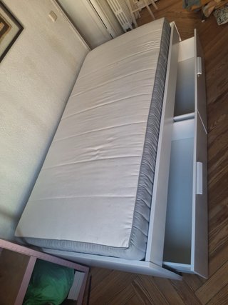 Letto bianco con cassetti Ikea