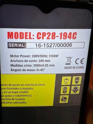 Sierra de cinta para madera