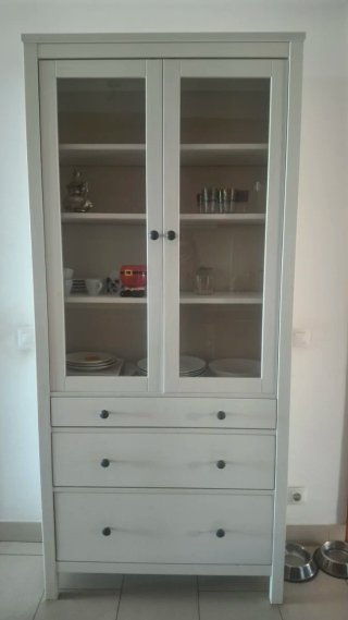 Alacena Ikea Madera y Cristal