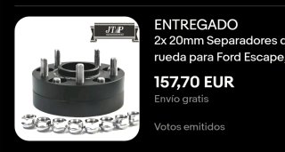 Separadores Rueda 20mm Ford Escape