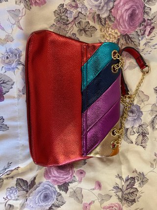 Bolso bandolera metalizado arcoíris