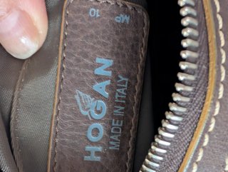 Borsa Hogan mini marrone intrecciata