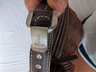 Borsa Hogan mini marrone intrecciata