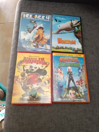 4 Películas DVD Animadas (Español)