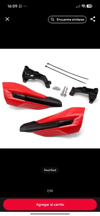 Cubremanetas/Paramanos Moto Rojos
