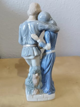 Figura Porcelana Vintage Pareja Enamorados