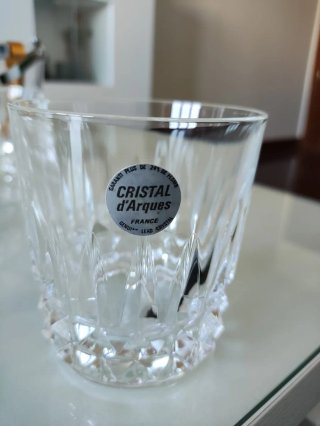 Juego 6 vasos whisky con cubitera Cristal d'Arques