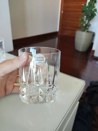 Juego 6 vasos whisky con cubitera Cristal d'Arques
