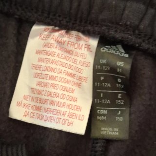 Pantaloni tuta Adidas neri adolescenti