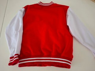 Chaqueta bomber Arta niño roja y blanca