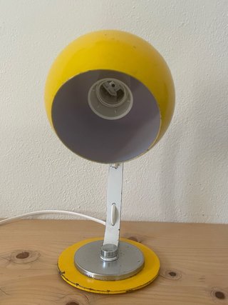 Lampada da tavolo vintage-space age gialla