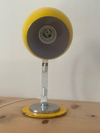 Lampada da tavolo vintage-space age gialla