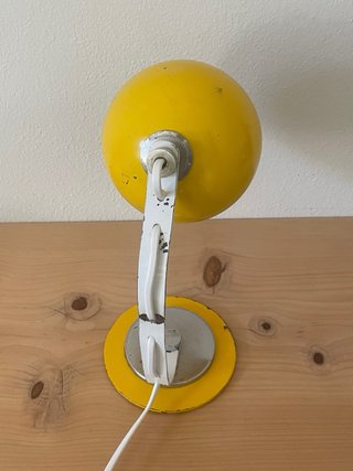 Lampada da tavolo vintage-space age gialla